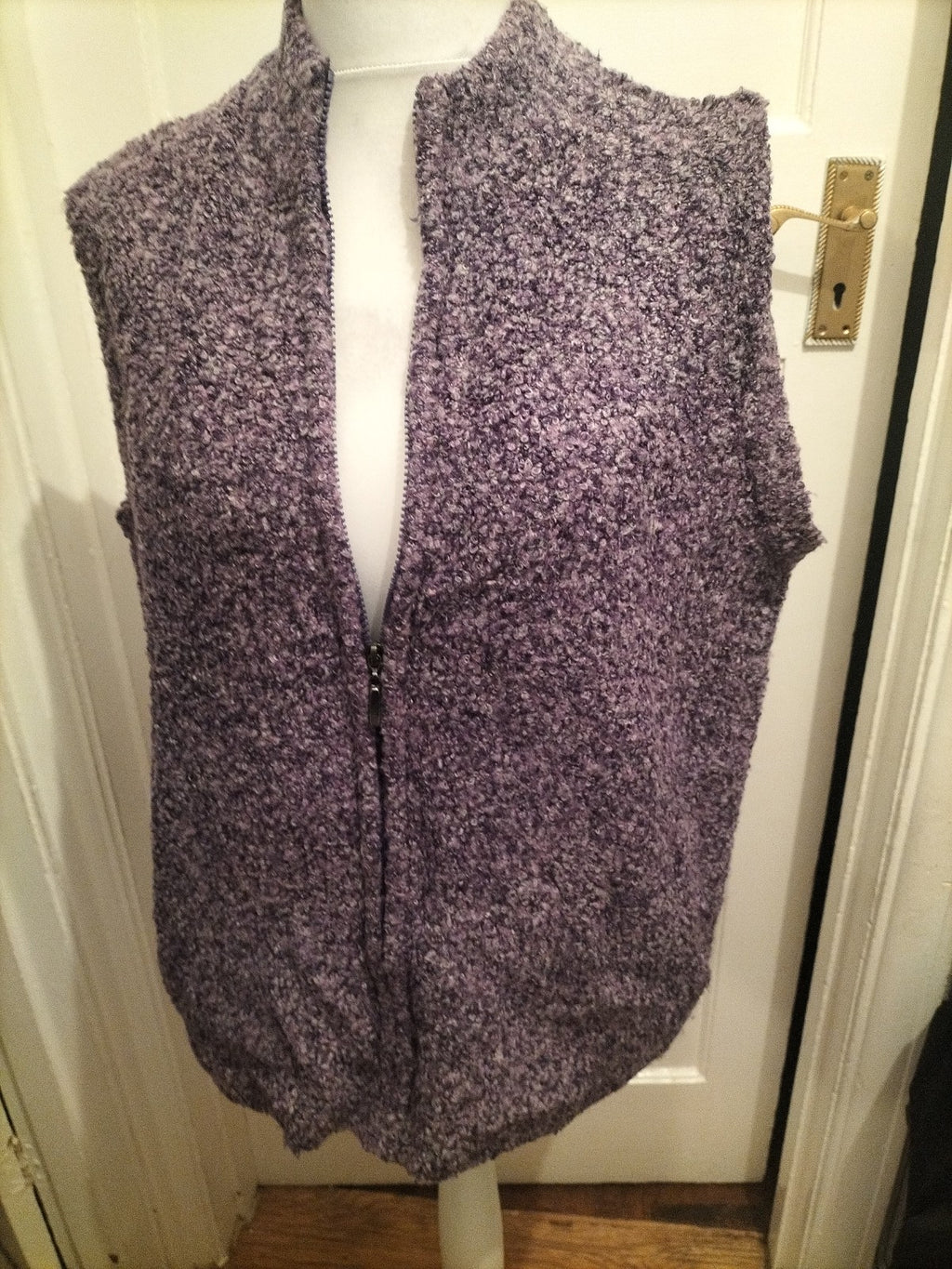 Ladies Honor Millburn Size 14-16 Purple Fleck Wool&Acrylic Blended Full Zip...