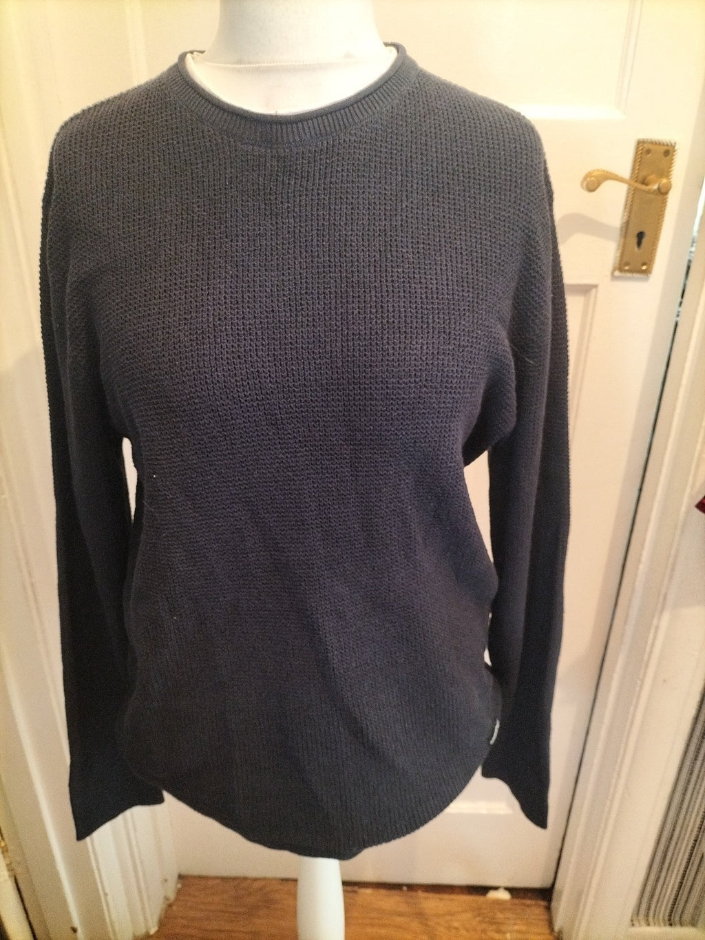 Mens Threadbare Size XL Navy Long Sleeved Pullover Jumper