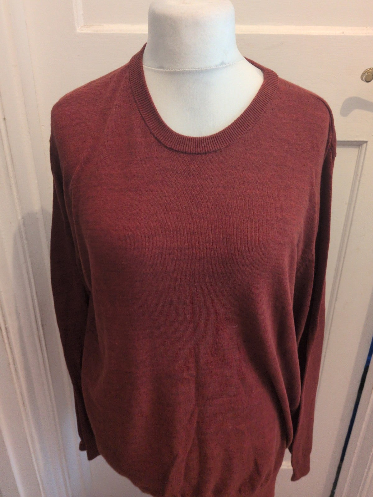 Mens George XL Deep Red Pullover Jumper