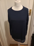 Ladies House Of Frazer Size Large Navy Blouse
