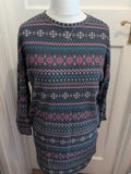 Marks And Spencer Small Multicoloured Pattern 3/4 Sleeve Dress Bobbling