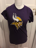 Mens NFL Size M Purple Print Short Sleeve T-shirt