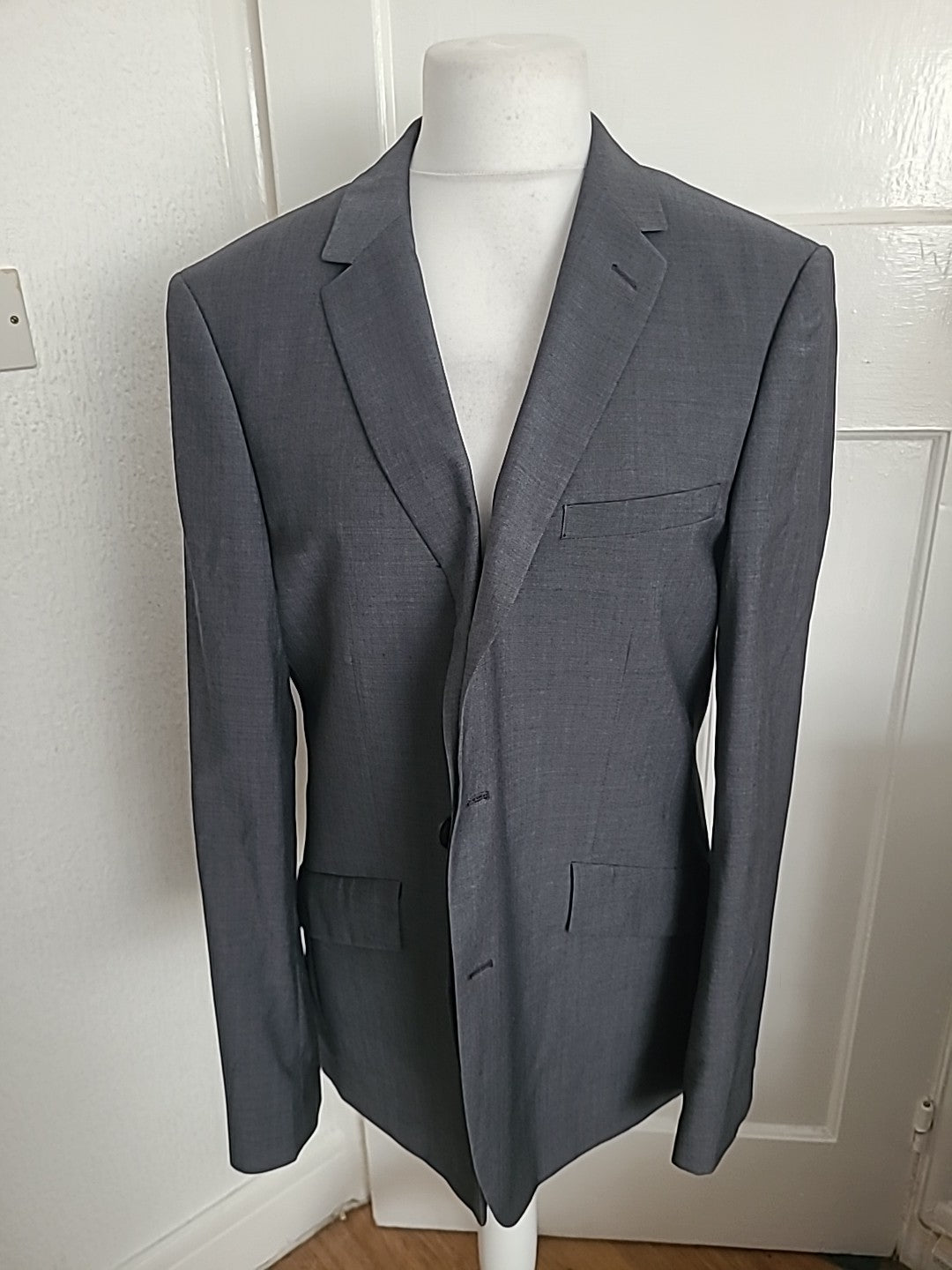 Mens Autograph Tailored Fit Size 44in Chest Wool Mark Pure New Wool Grey Formal
