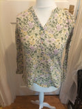 Ladies Cerulean Size Small Multicoloured Floral Long Sleeved Pyjama Top