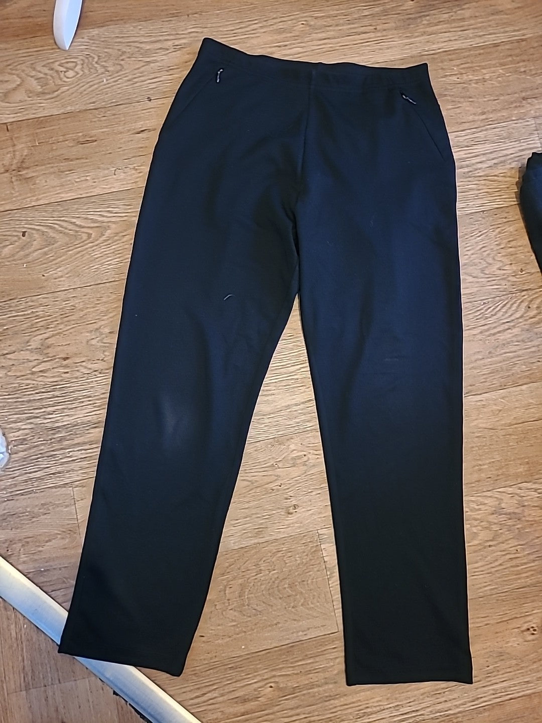 Ladies Tigi Size 10-12 Black Long Leg Trousers Stretch