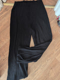 Ladies F&F Size 20 Black Crinkle Elasticated Trousers