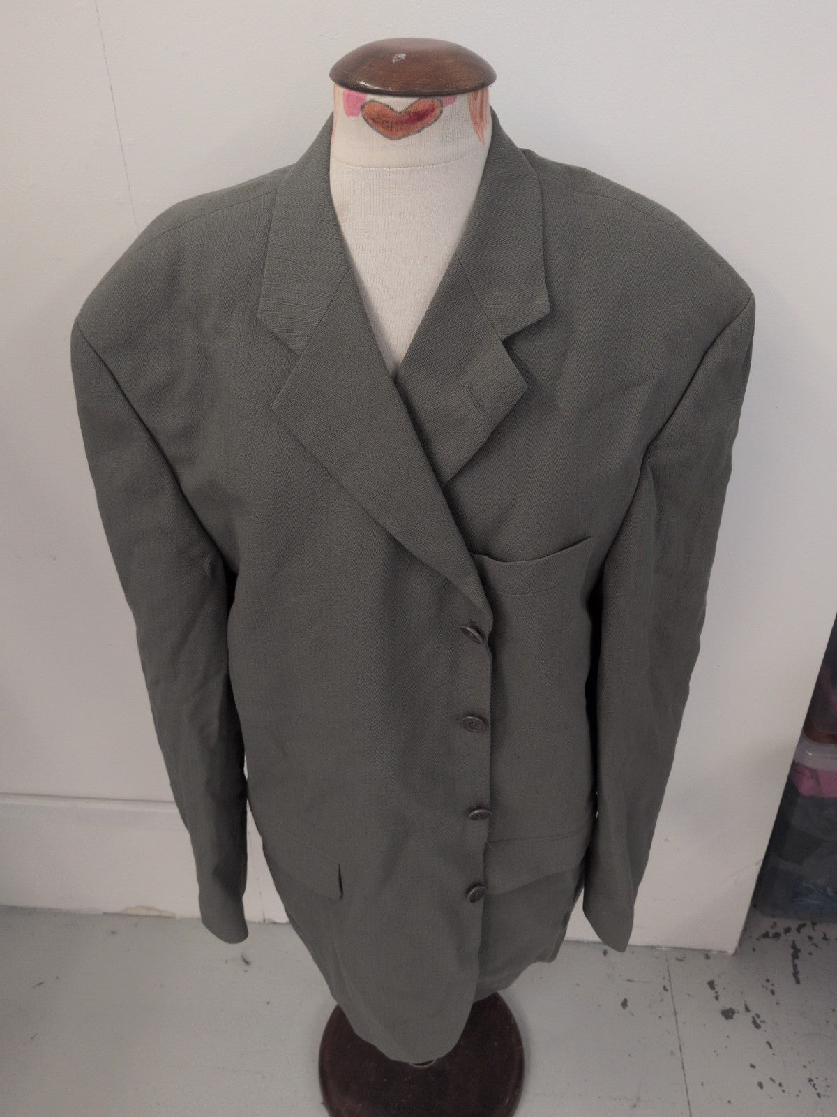 Ciro Citterio 46R Green Lined Padded Suit Jacket