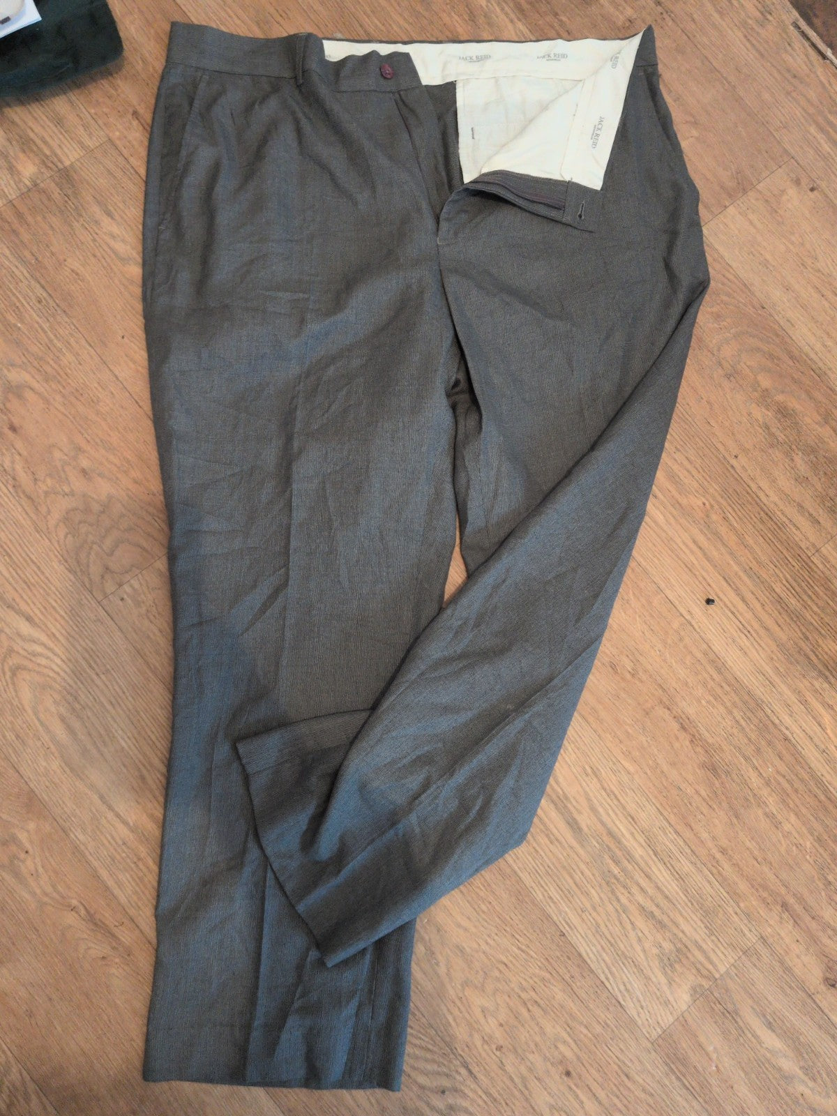 BHS Jack Reid 40s Grey Smart Trousers