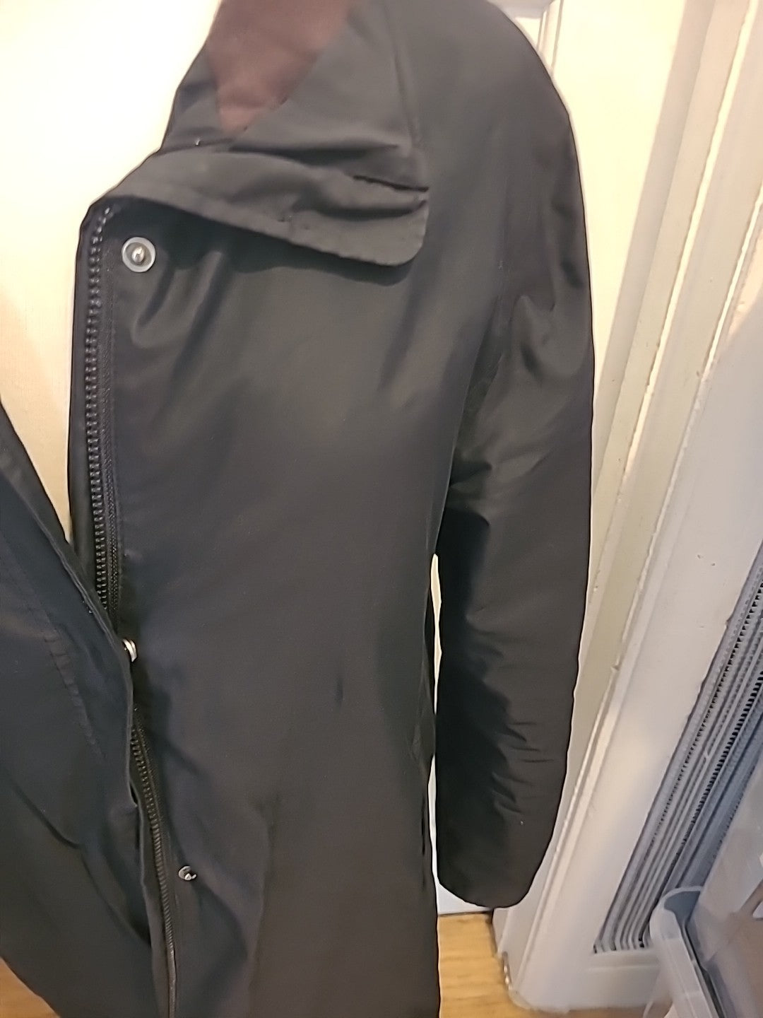 Ladies Next Size 12 Black Lined Long Sleeved Coat