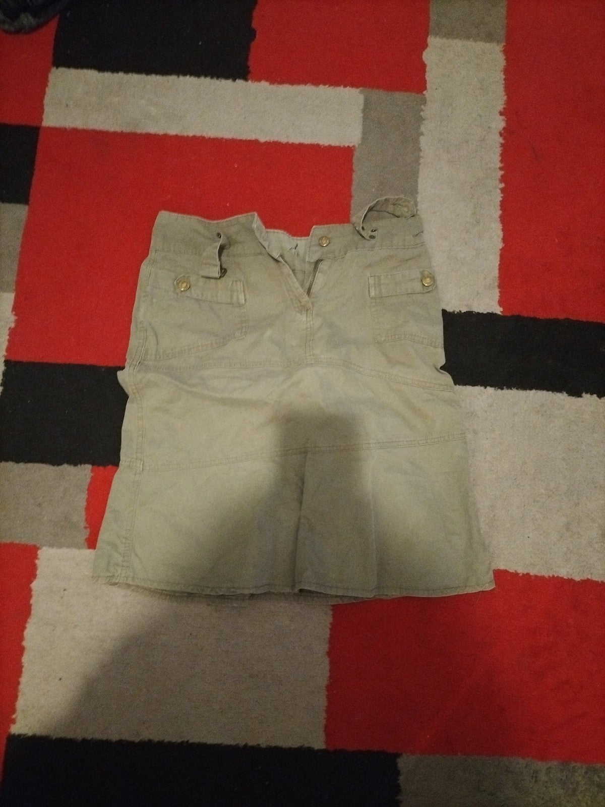 Ladies Denim&Co Size 10 Khaki Green Skirt