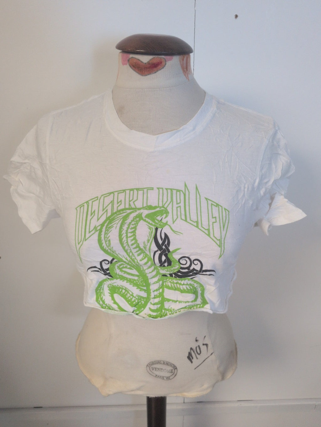 Ladies Prettylittlething Size Small Green And White Printed Crop T-shirt...