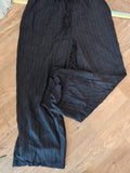 Shein 0XL Black Crinkle Straight Leg Elasticated Trousers