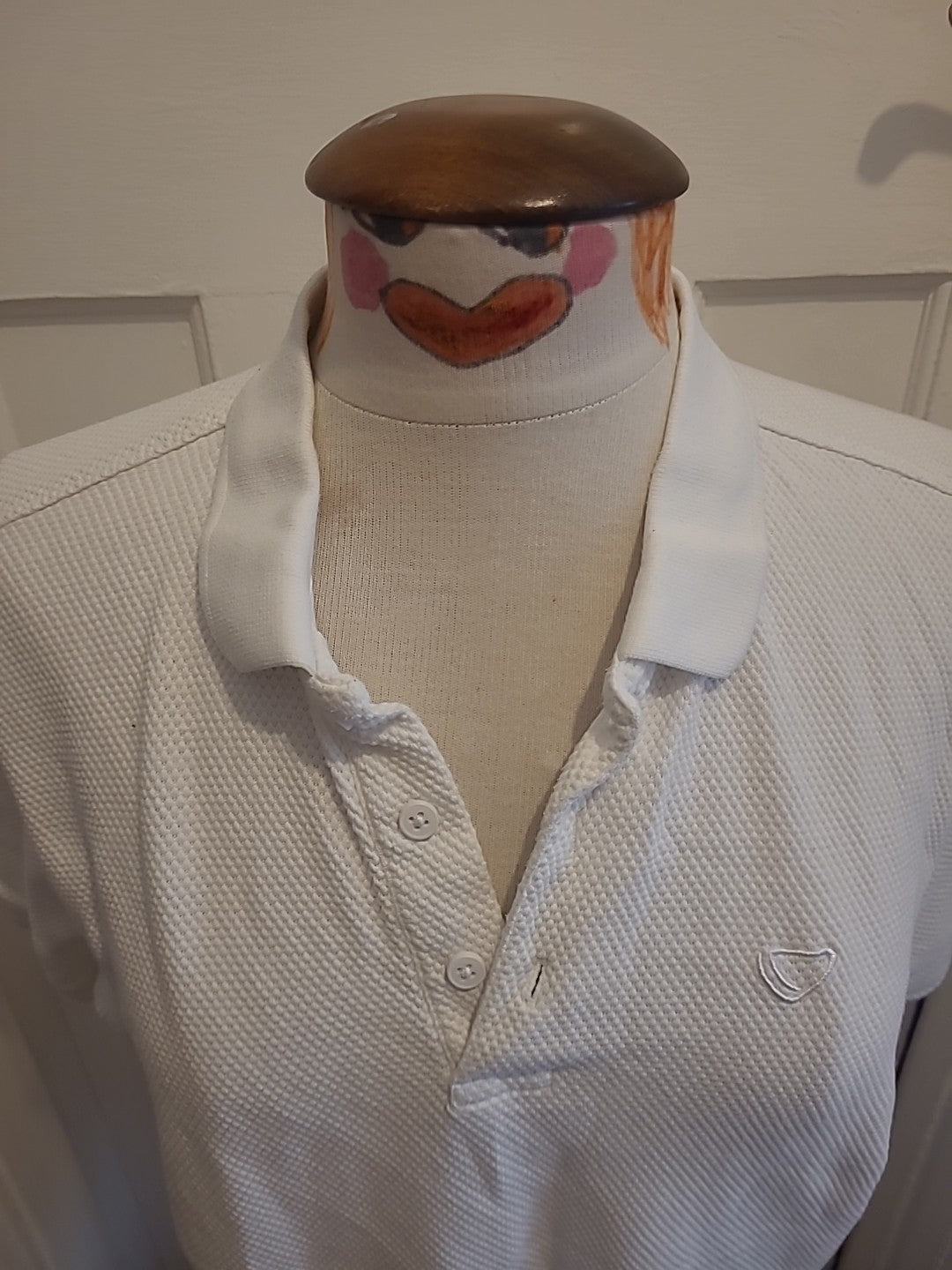 Mens Brasher Size Large White Short Sleeved Polo