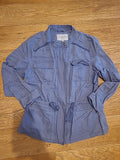 Ladies Indigo Size 8 Blue Long Sleeved Zipped Jacket Lightweight