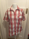 Mens North Coast Size XL Slim Fit Red And White Shirt