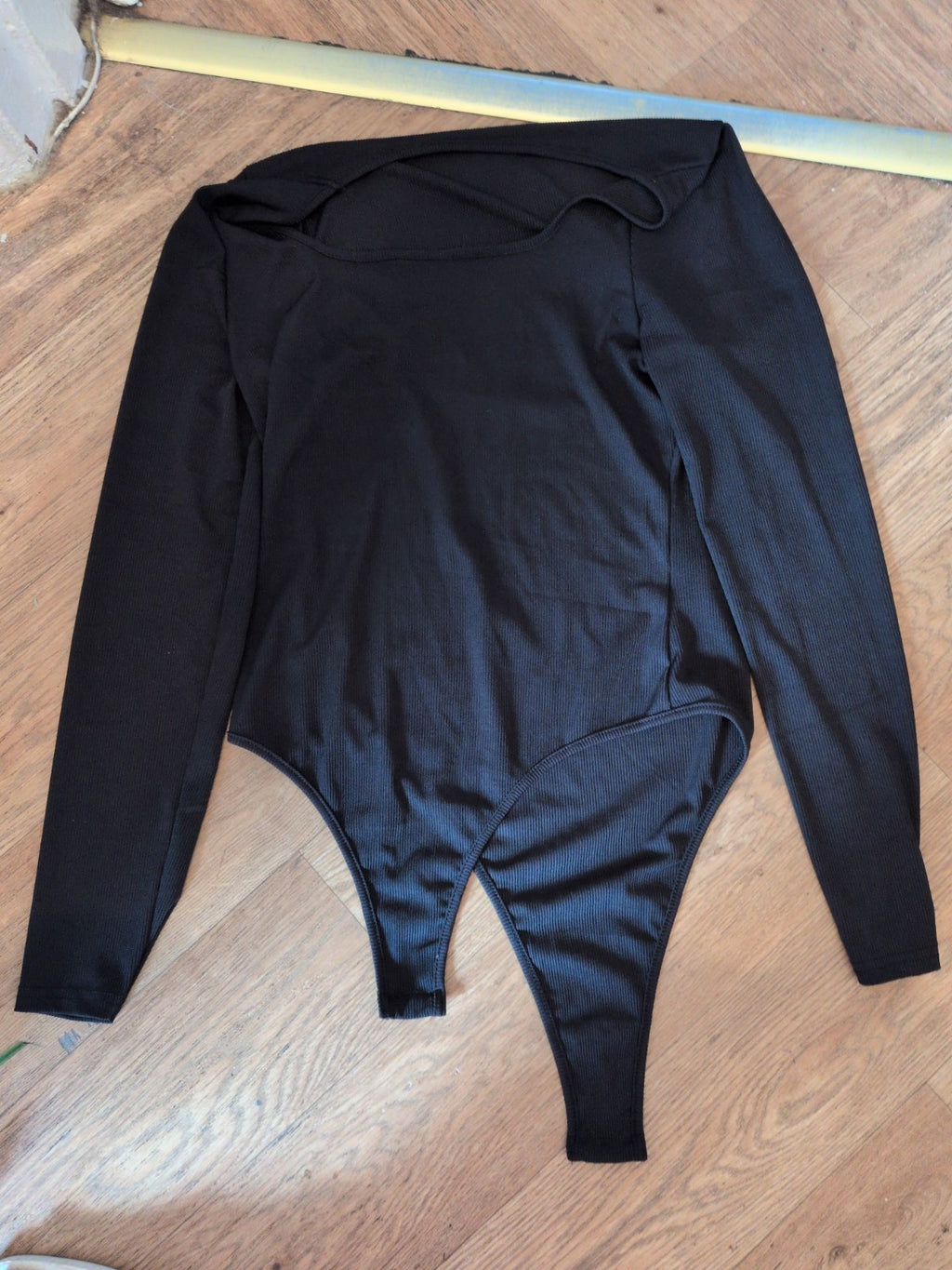 Shein XL Tall Black Long Sleeve Bodysuit