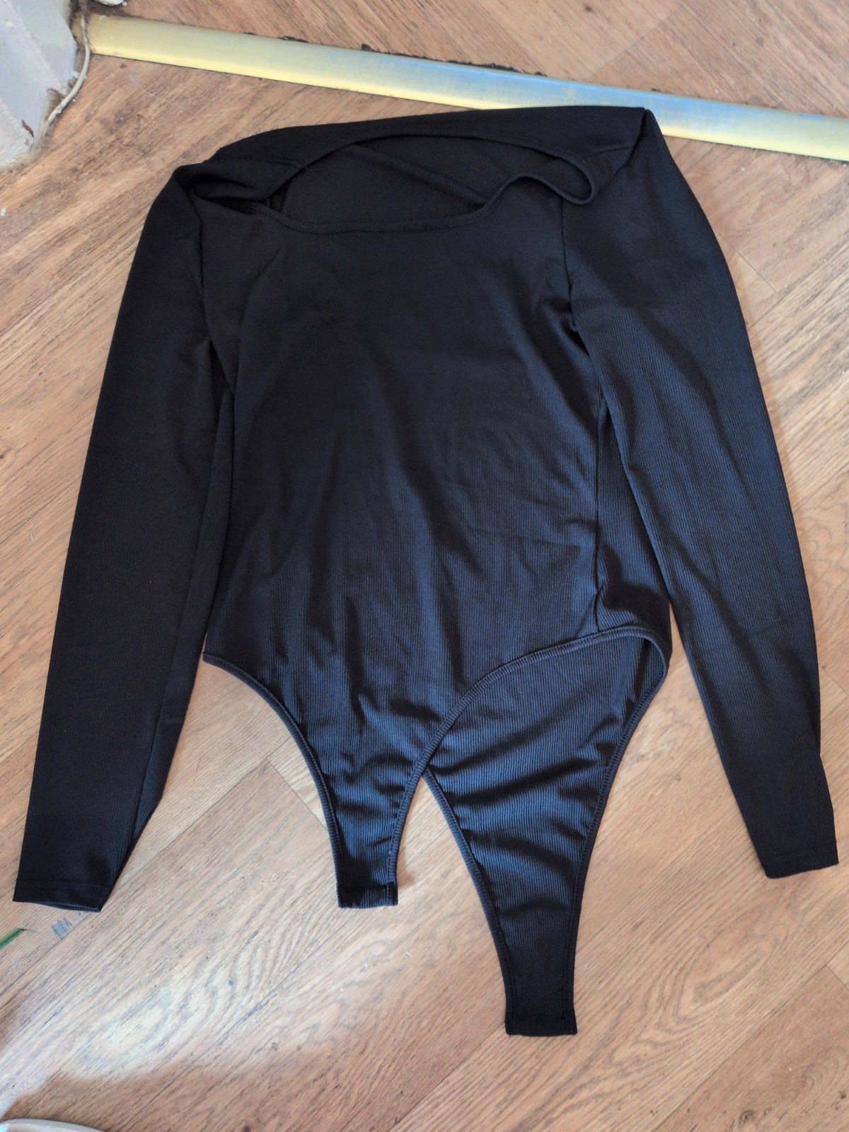 Shein XL Tall Black Long Sleeve Bodysuit