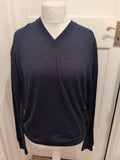 Lyle And Scott 2XL Navy V Neck Jumper