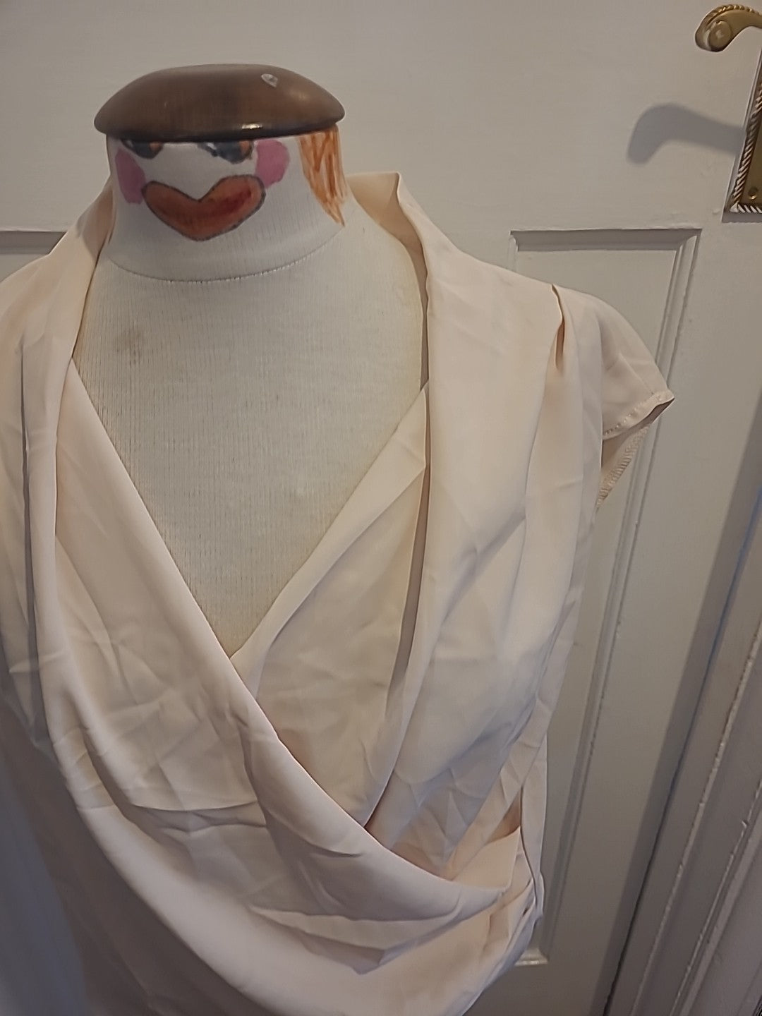 Ladies Shein Medium Beige Sleeveless Blouse