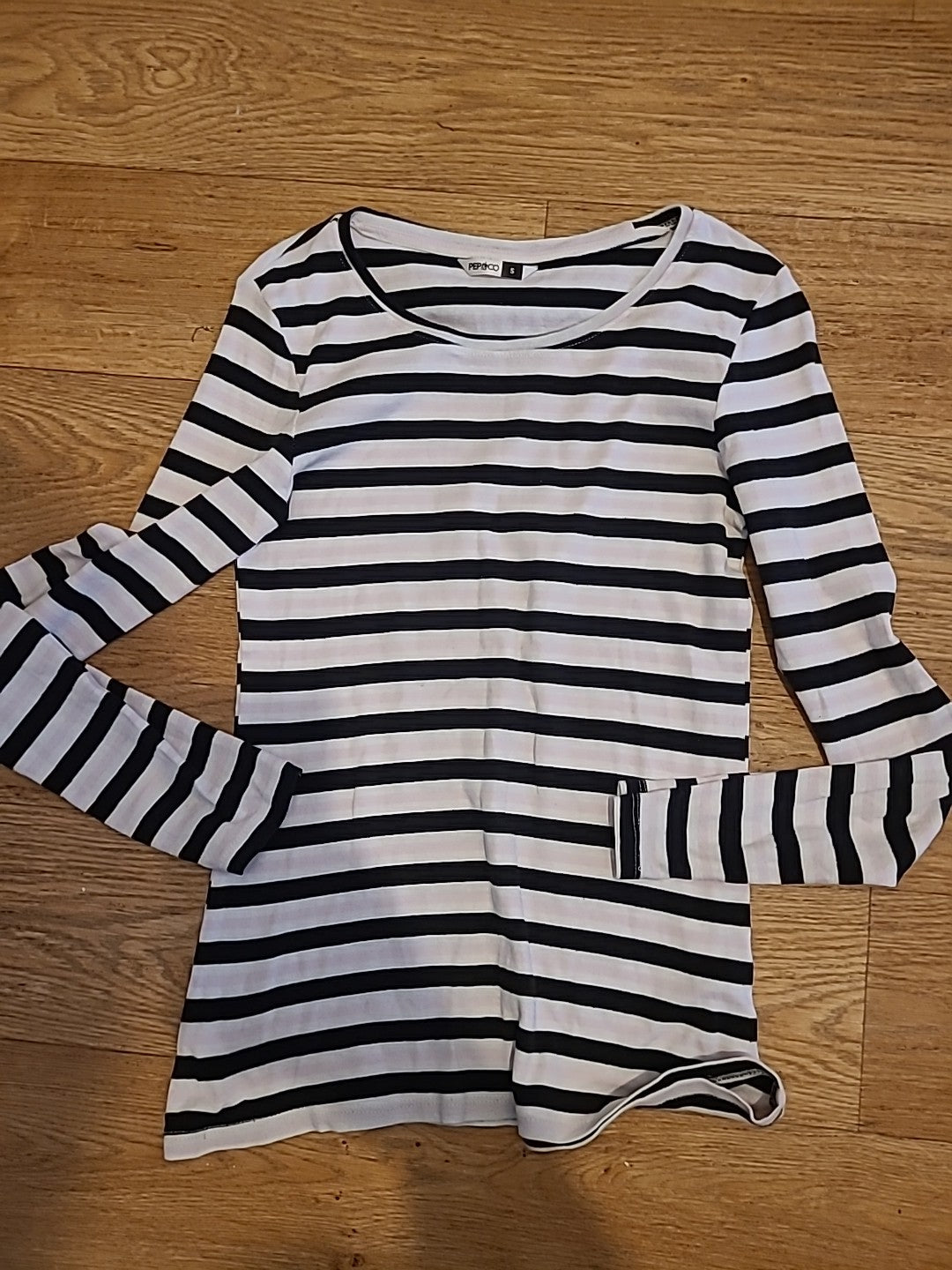 Ladies Pep&Co Size Small Multi Striped Long Sleeved Tshirt