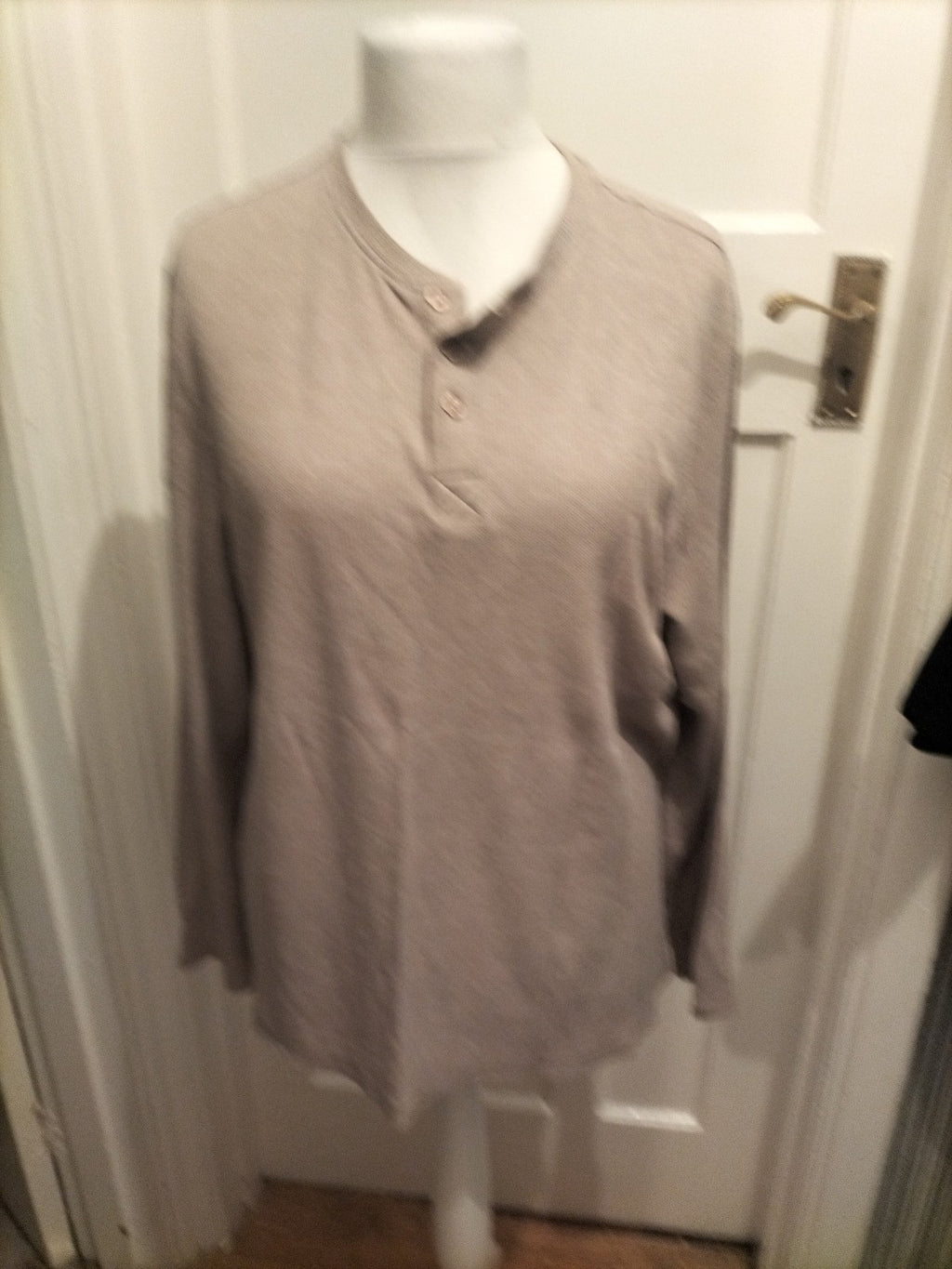 Mens Primark Size Beige Mocha Long Sleeved Tshirt