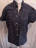 F&F Large Cotton Navy Spot Short Sleeve Shirt