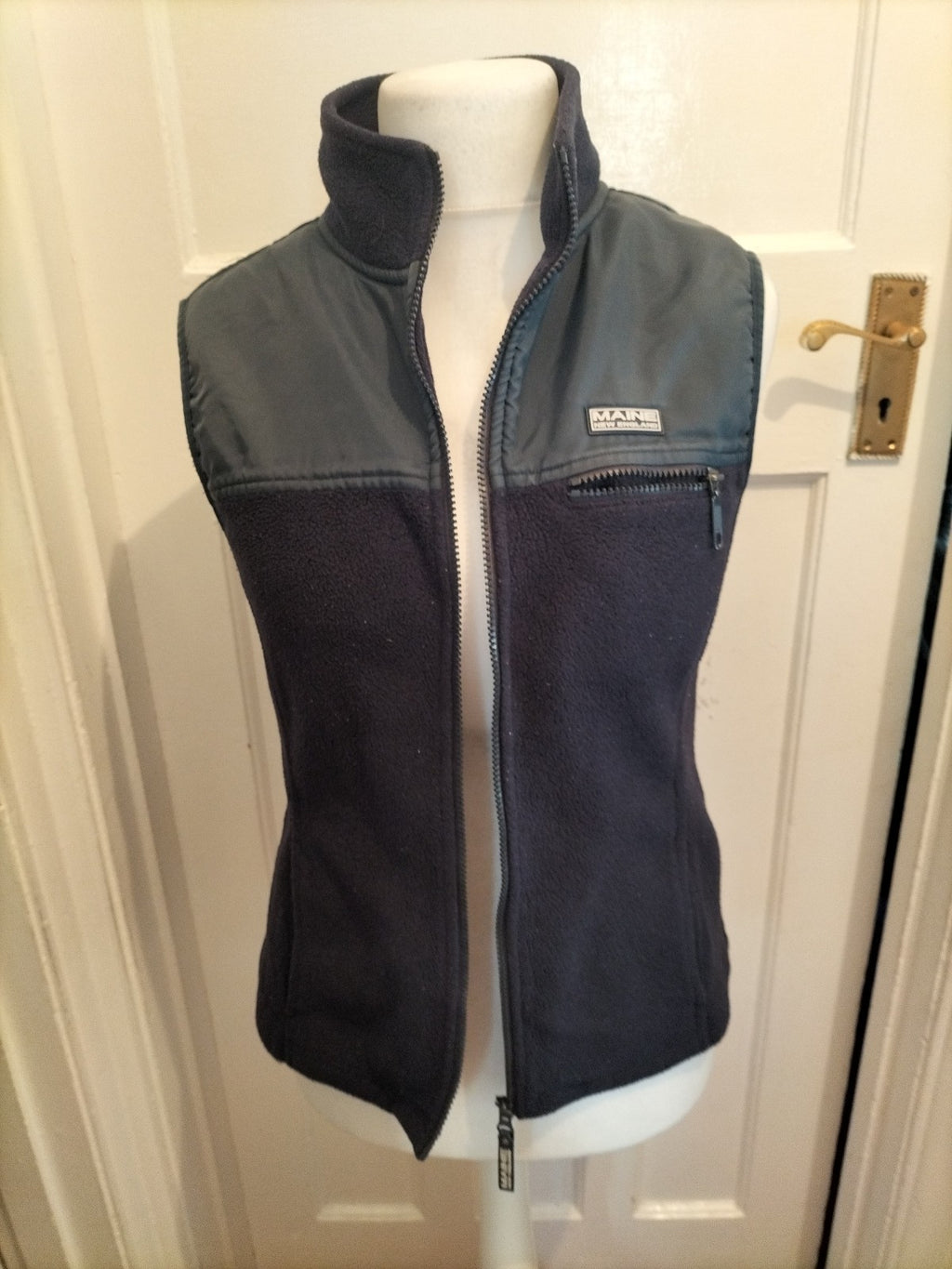 Ladies Maine New England Size 12 Navy Gilet Sleeveless