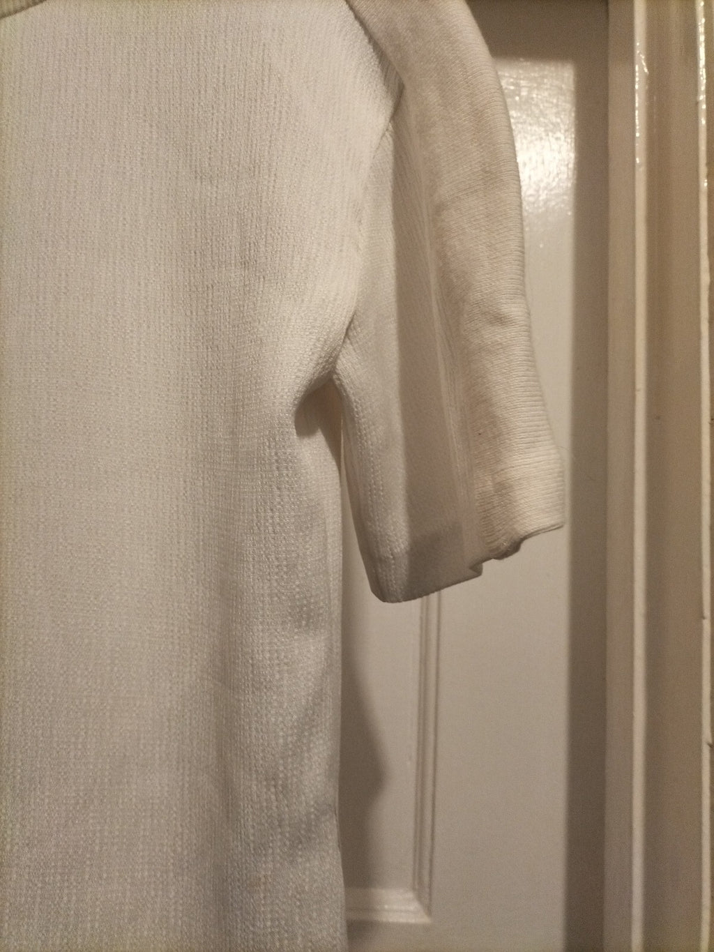 Ladies Size Small Canifa White Dress With Zip On The Side
