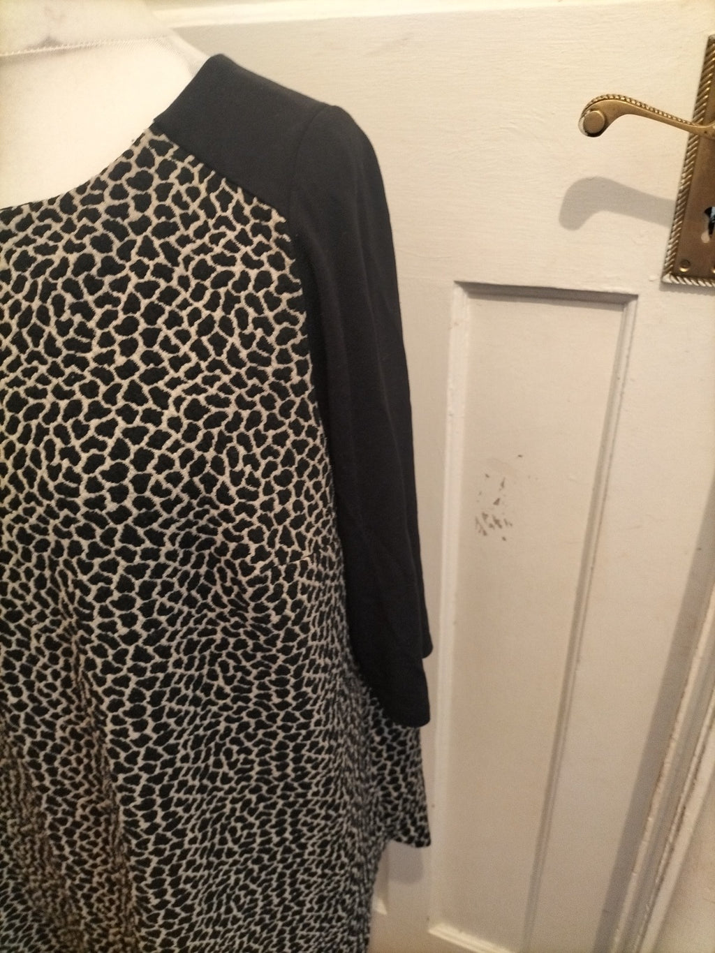 M&S Collection 22 Natural Mix Short Sleeve Dress