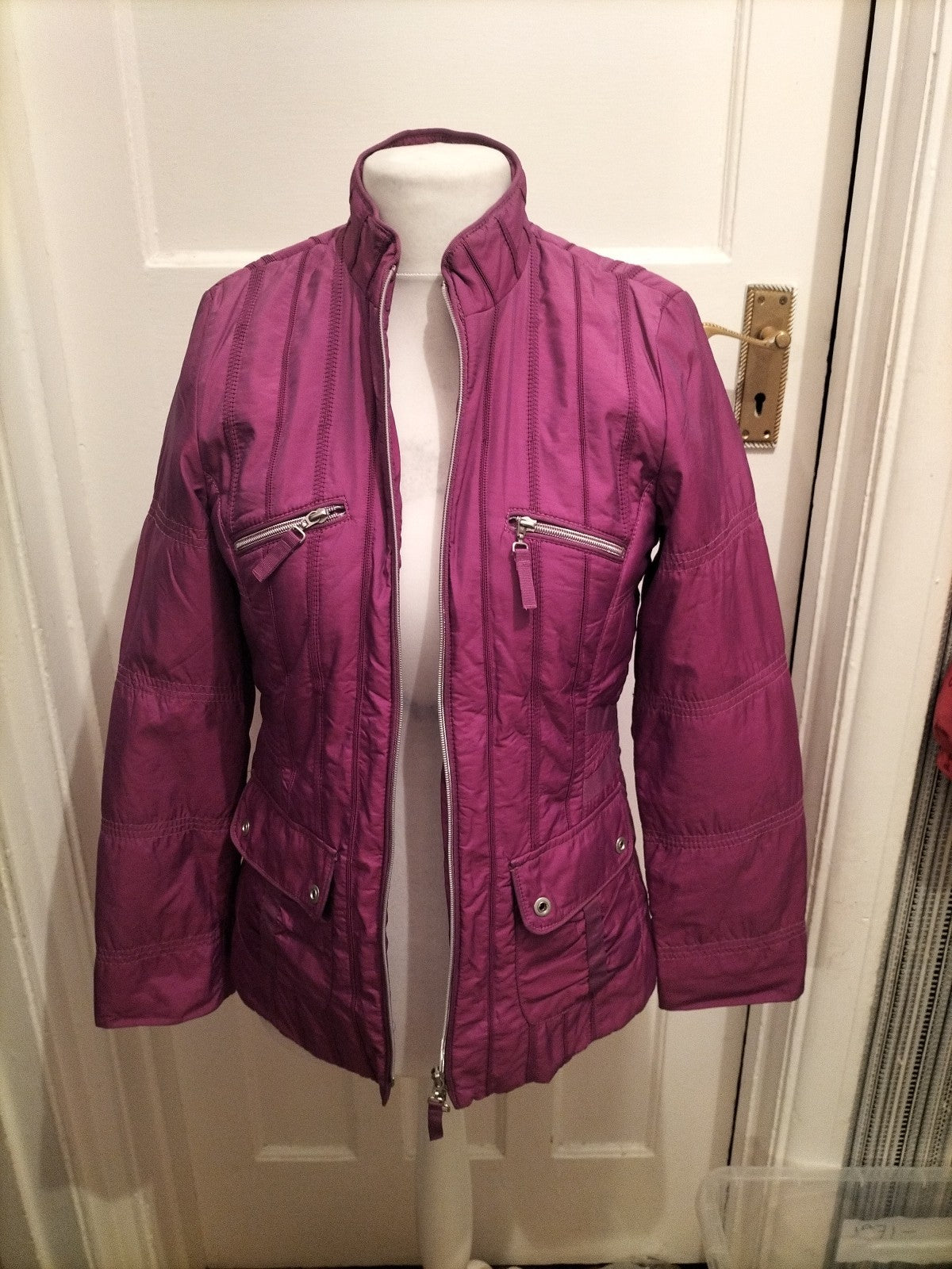 Ladies Jobis Size Eu 38 Purple Full Zip Jacket/Coat