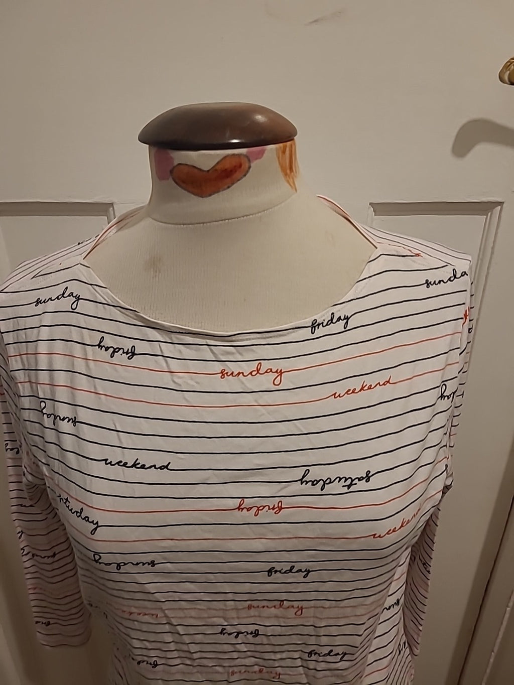 Ladies Marks And Spencer Size 18 White Weekday Mid Sleeved Tshirt