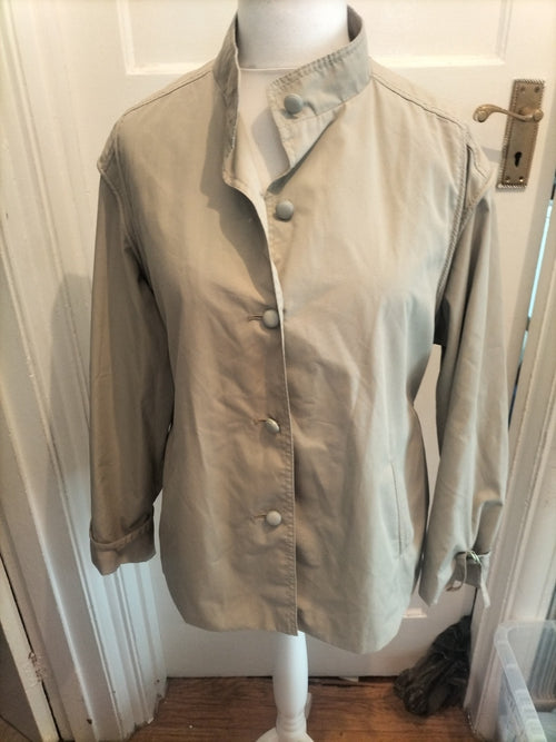 18 Beige Lined Belted Jacket