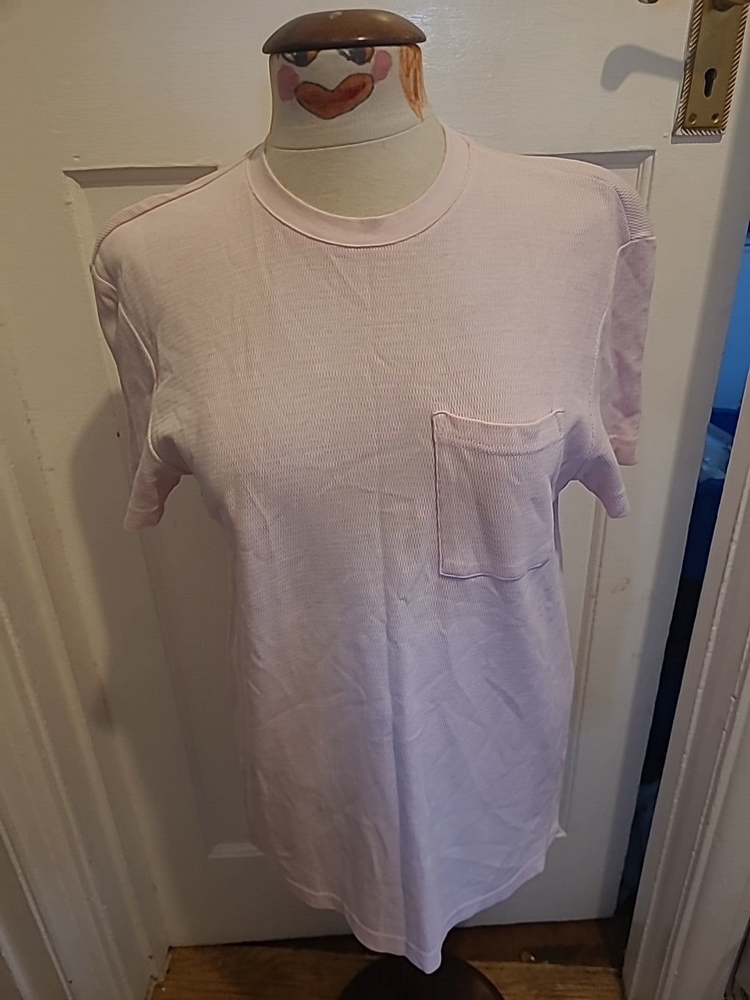 Mens Primark Size Medium Baby Pink Short Sleeved Tshirt