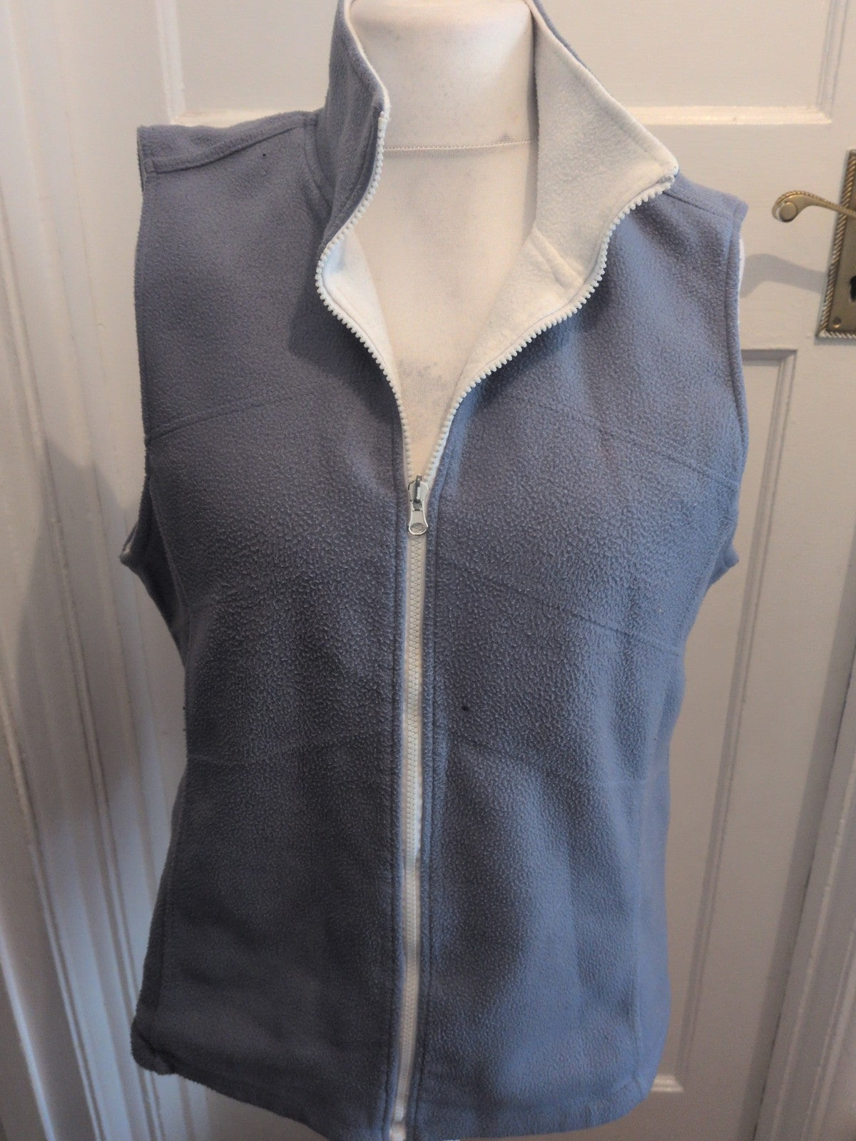 14-16 Blue Bobbling Sleeveless Zipped Waistcoat Jacket