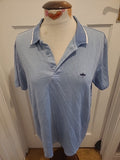 Mens Easy Size Large Pale Blue Short Sleeved Polo
