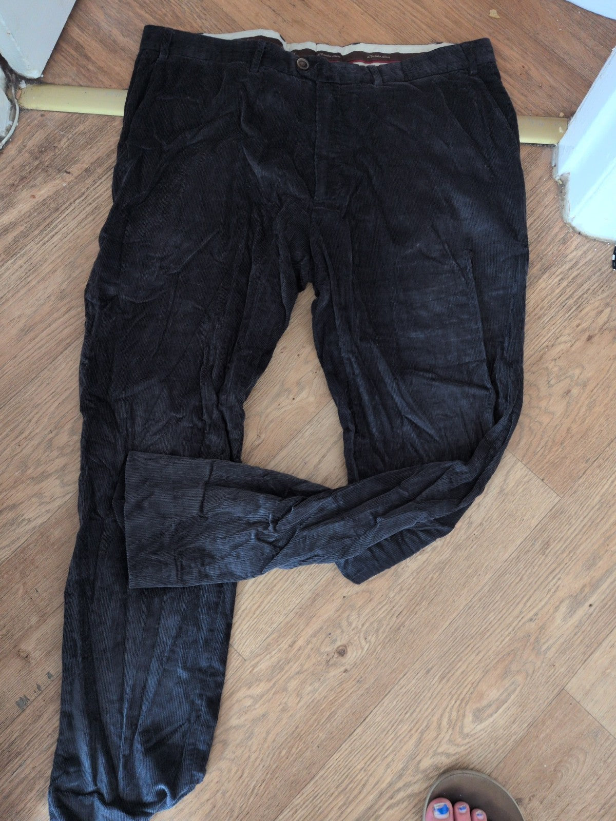 42-44 Navy Coderoy Trousers