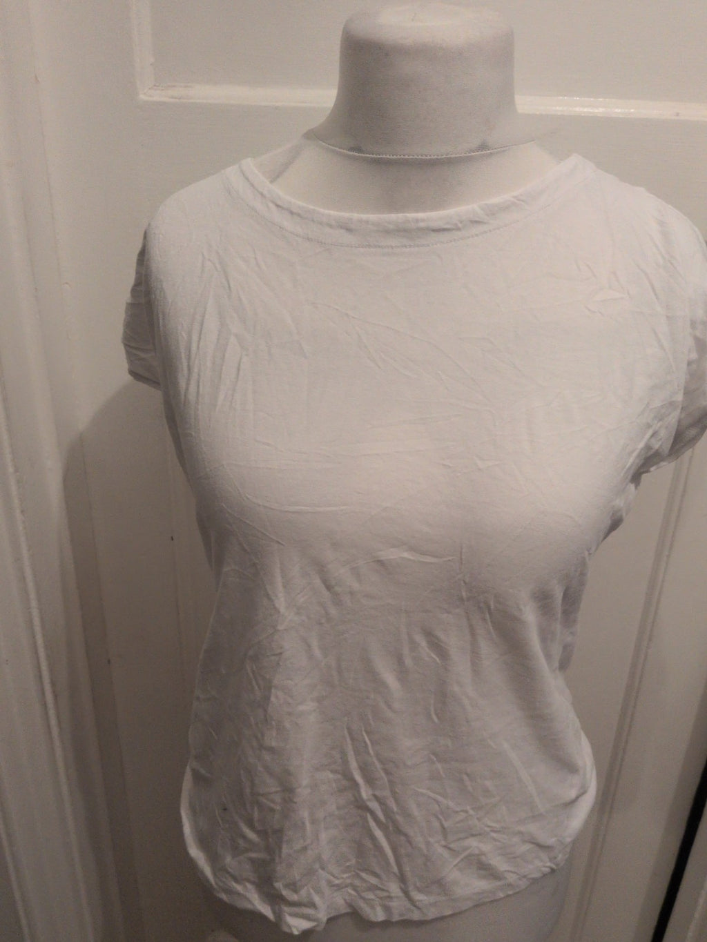 Next 10 White Cap Sleeve T-shirt Round Neck