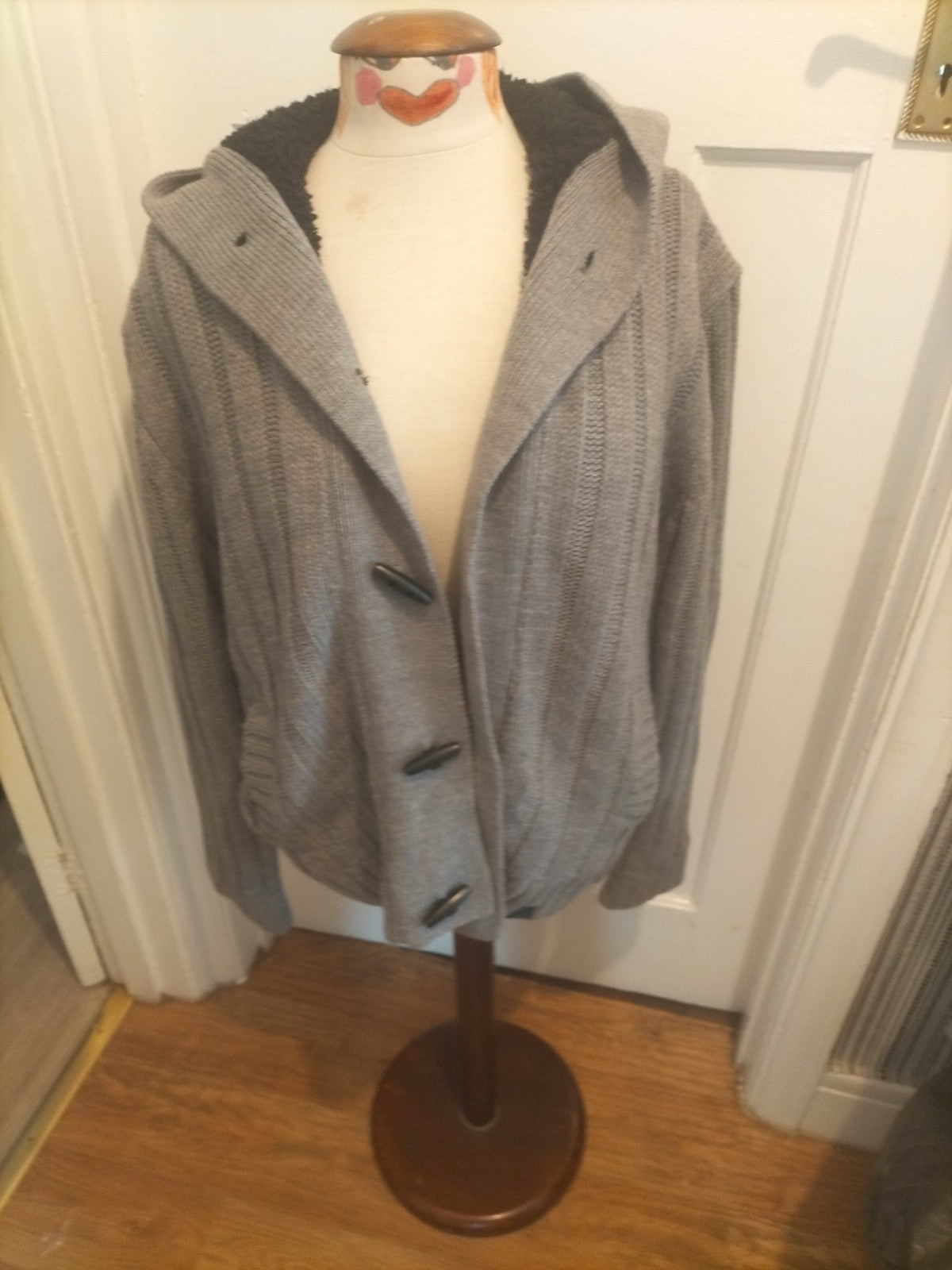 Mens D-Struct Size Medium Fleece Lined Grey Jacket