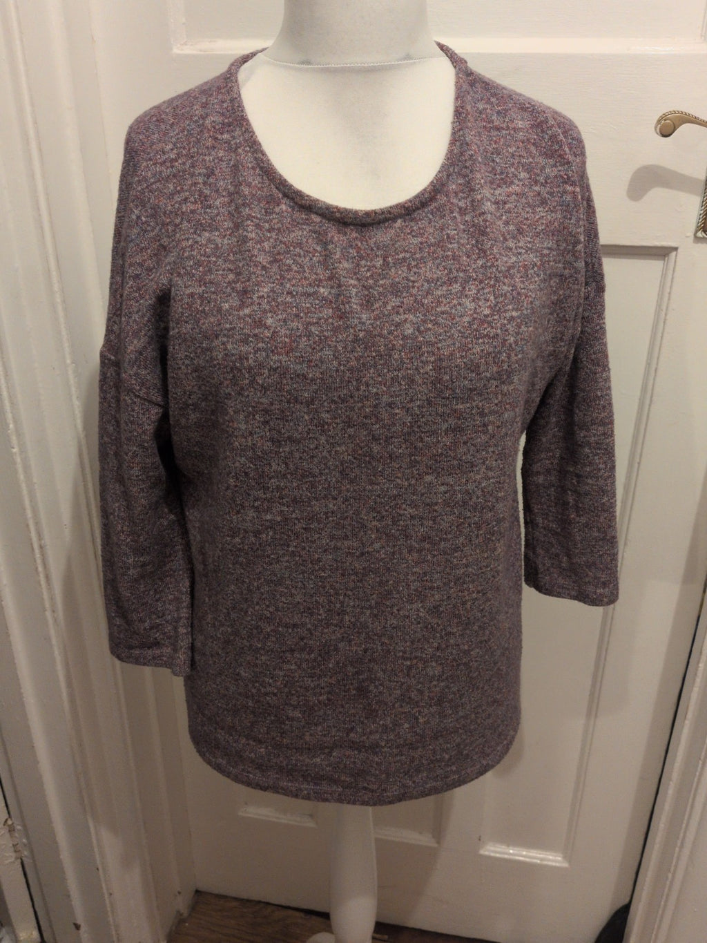 Tu 10 Purple Flecked Long Sleeve Pullover Jumper
