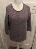Tu 10 Purple Flecked Long Sleeve Pullover Jumper