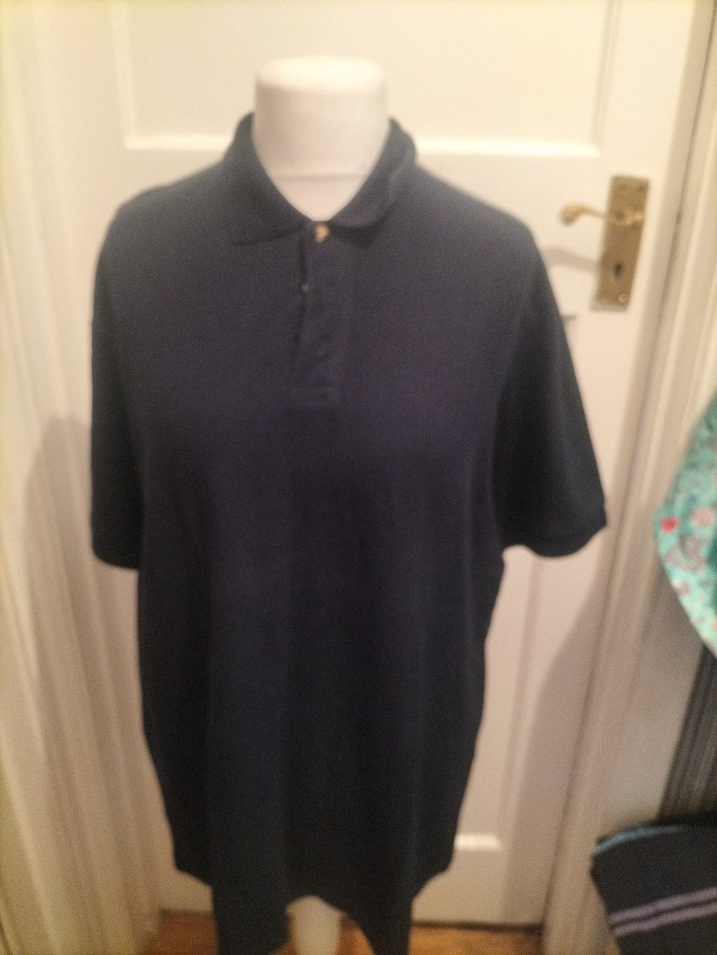 B&C 2XL Navy Short Sleeve Polo