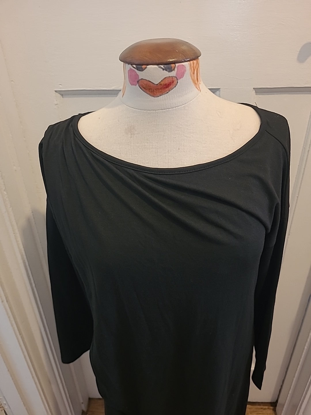 Ladies Size Medium Black Long Length Long Sleeved Dress