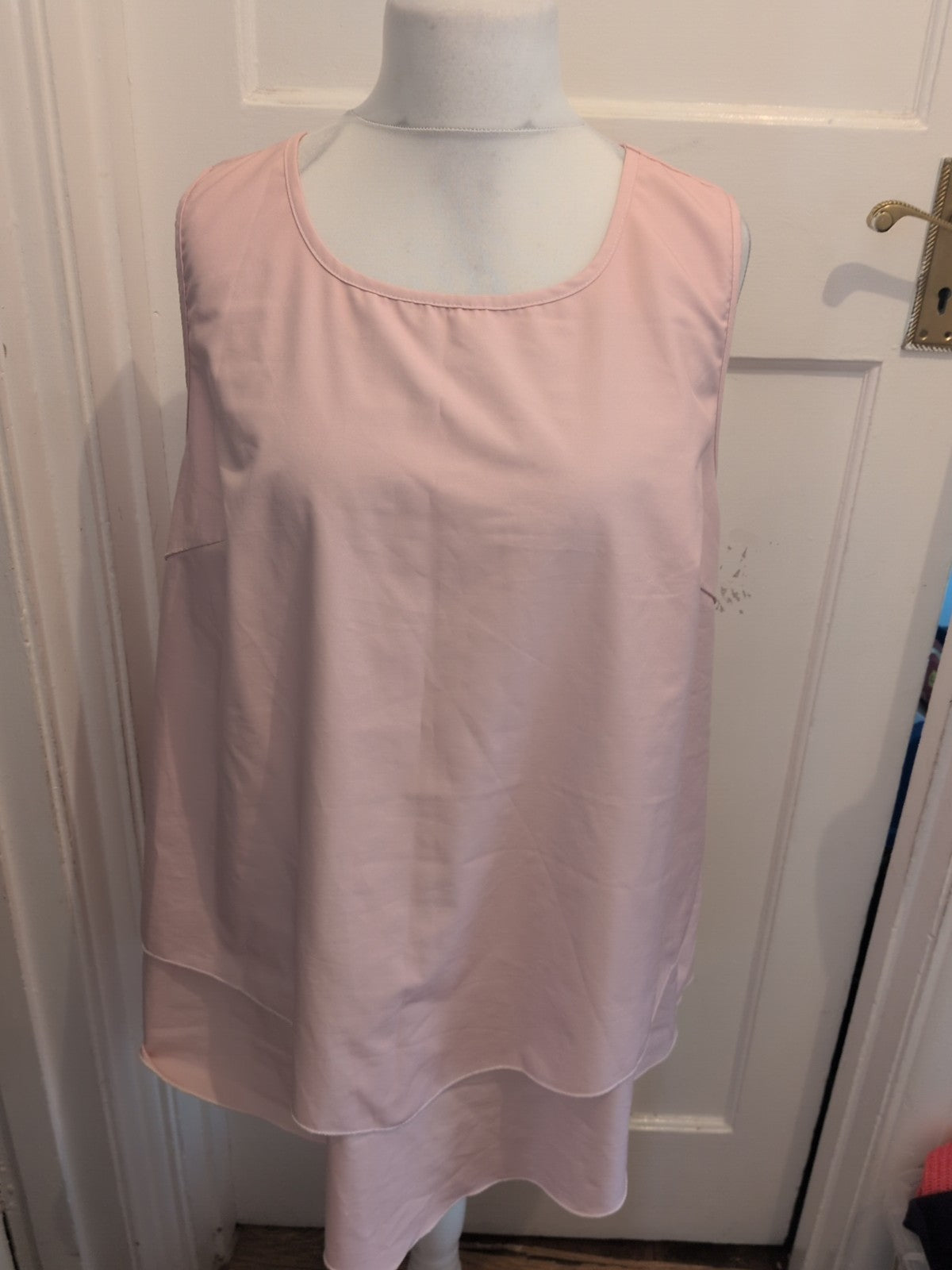 Shein Curve 4xl Pink Sleeveless Blouse