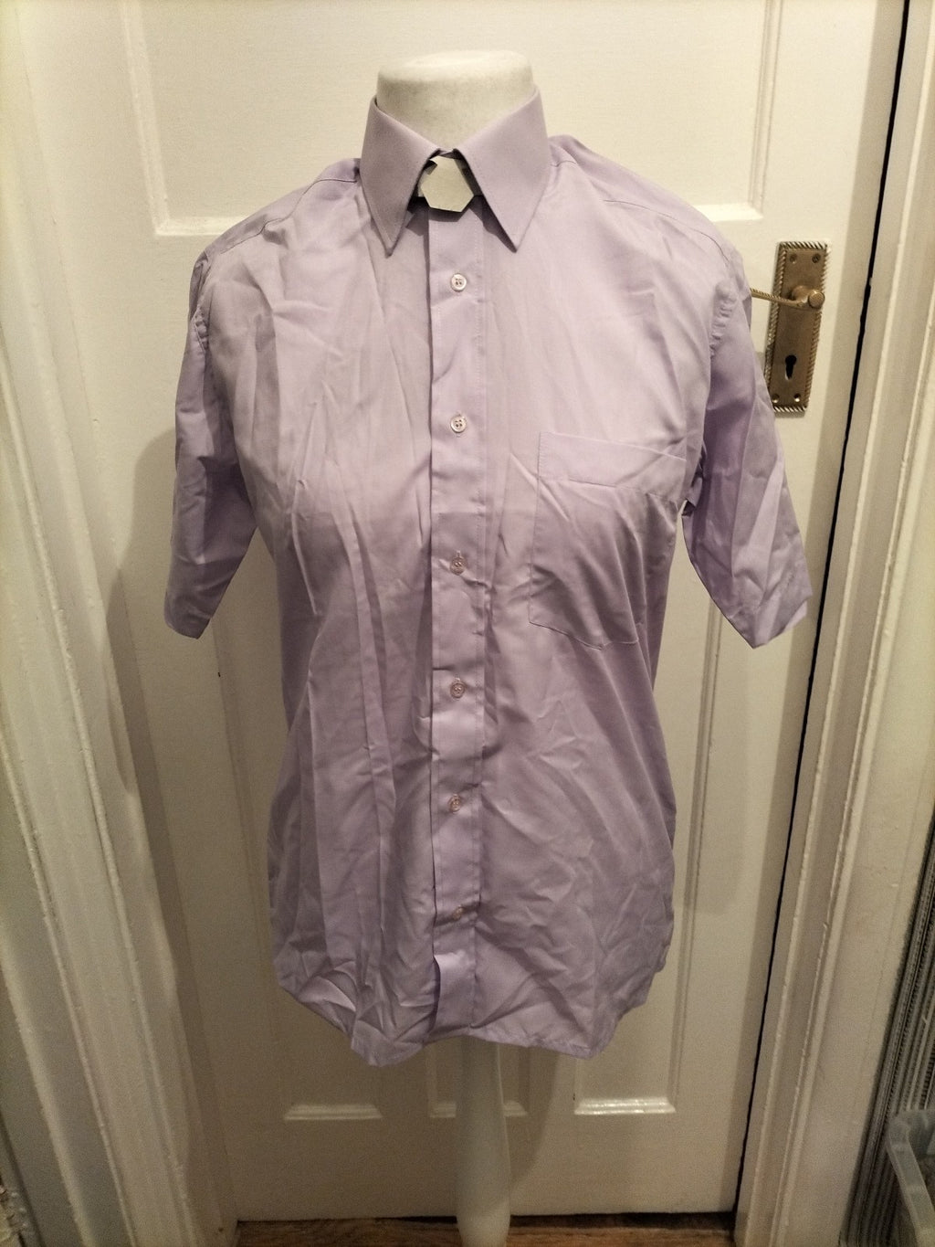 Mens Rael Brook Size 15 Purple Shirt Short Sleeved
