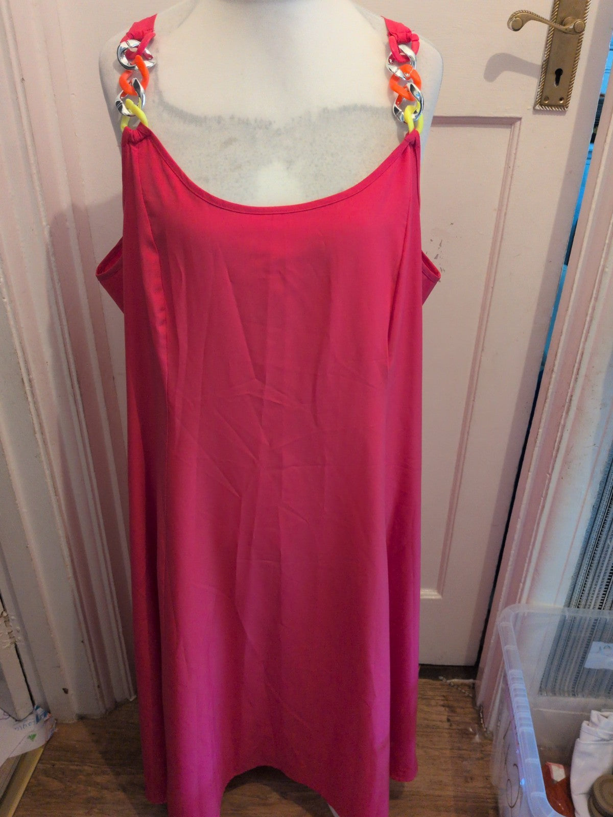 Ladies 4XL Pink Sleeveless Maxi Dress Long Length