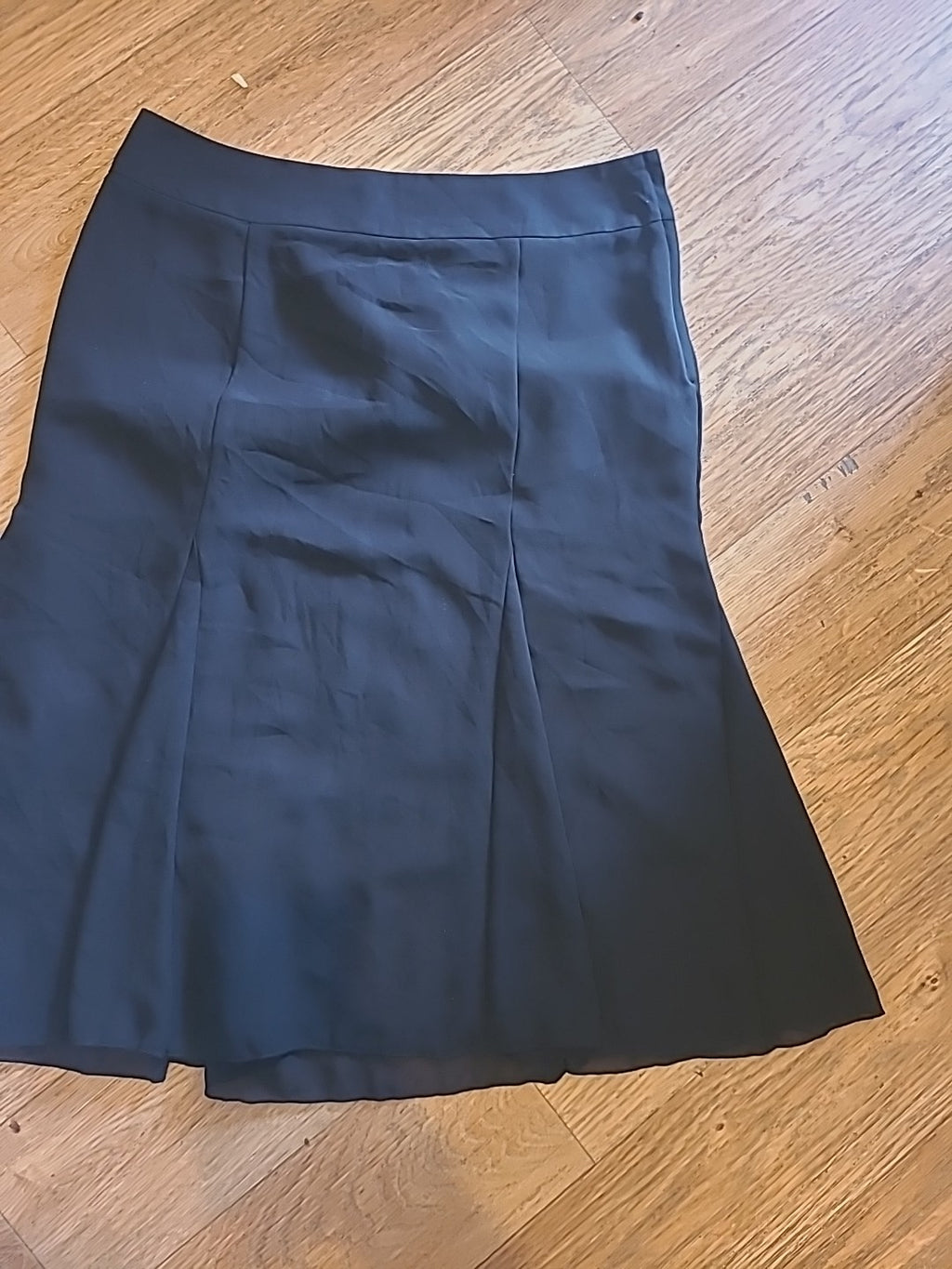 Ladies H&M Size 12-14 Black Lined Flare Long Skirt