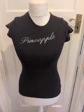 Pineapple 8 Black With Stud Detail Short Sleeve T-shirt