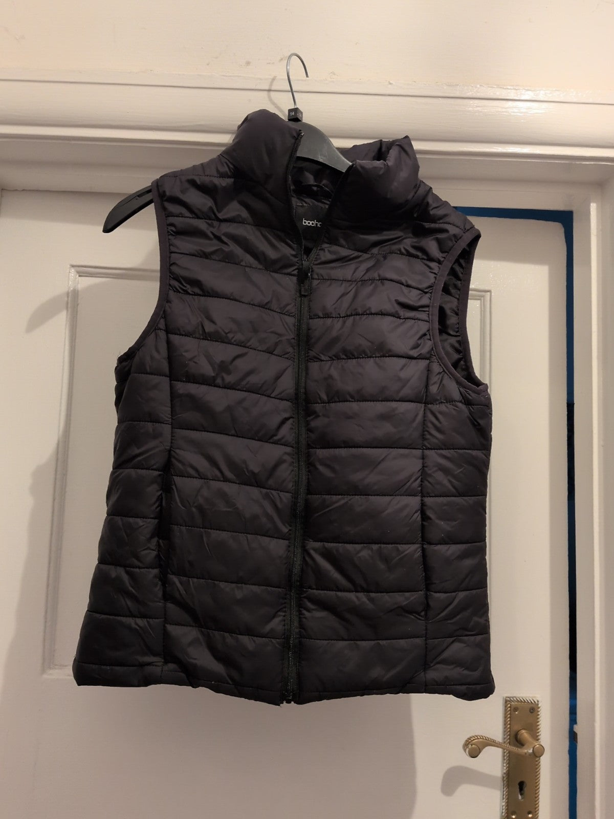 Boohoo 10 Black Full Zip Puffer Jacket