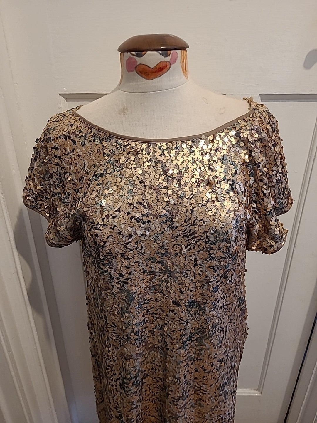 Ladies Next Size 12 Sequin Covered Short Sleeved Dress