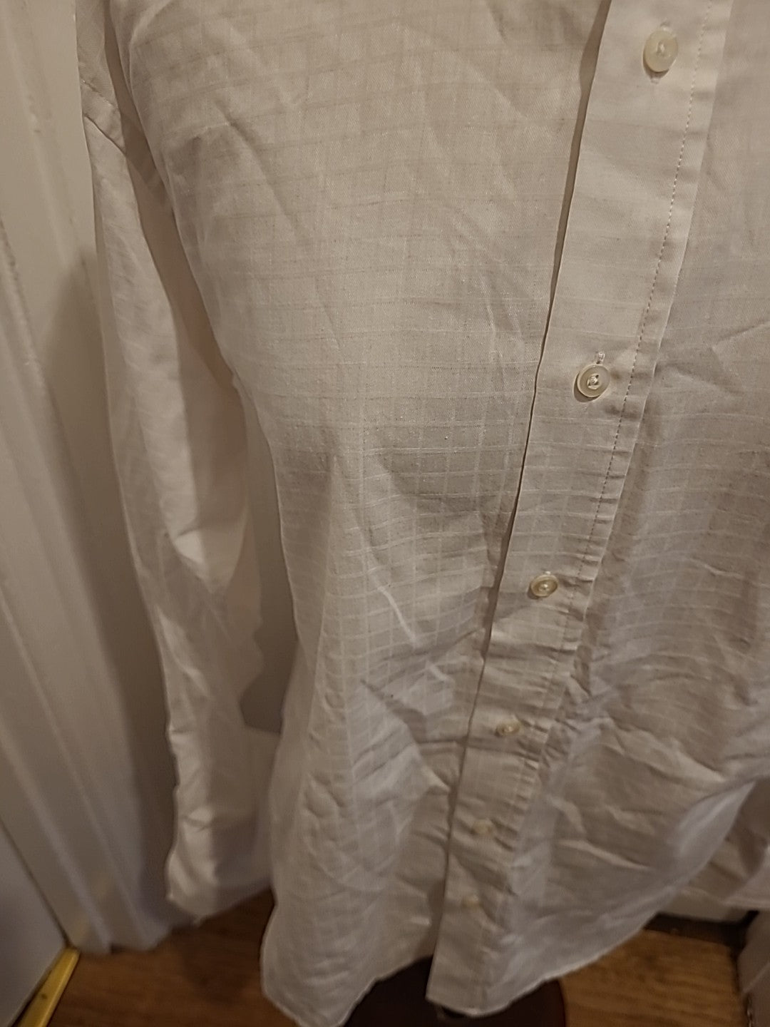 Mens Ben Sherman Size 16" White Long Sleeved Shirt